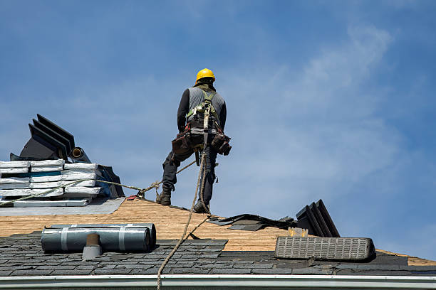 Professional Gutter Installation technician working in Dayton, MD